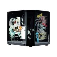 Gabinete ocelot gaming black buccaneer m-atx, itx  panel lateral y frontal de cristal templado  incluye 3 ventiladores rgb enfriamiento liquido hasta 240mm  gpu hasta 340mm  color negro