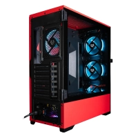 Gabinete gamer balam rush tower thinos gt990 rojo e-atx - atx, micro atx y mini itx cristal templado usb 3.0 4 vent