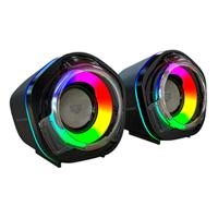 Bocinas gamer balam rush glimm penta bg545  conexion dual  sonido estereo  usb - bluetooth 5.0  50 mm  45 hz -16 khz  iluminacion rgb  2 canales  6 w  negro  br-941228