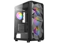 Gabinete gamer balam rush tank expert curve 6800 / media torre / atx - micro atx - itx / ventiladores argb incluidos / panel curvo de cristal templado / soporte p/ tarjeta de video / negro / br-94157