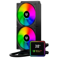 Enfriamiento liquido gamer balam rush cryo prism 240 black  2 ventiladores  120mm  rodamiento ceramico  67.5 cfm  1800 rpm  negro  br-944045
