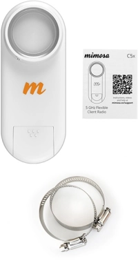 Radio modular mimosa (antena integrada de 8db)hasta 700 mbps - (4.9-6.4 ghz), ip55, adaptación automática al entorno, monitoreo a través de la nube.c5x