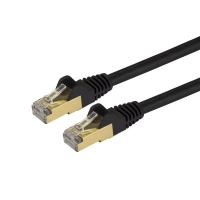 Startech.com cable de 5m cat6a ethernet negro - cable de red 10gb cat6a snagless blindado rj45 poe de 100w - 10gbe con certificación ultia - cable for base de conexión, dispositivo de red, portátil, computadora de escritorio, hub, conmutador, router, servidor de impresión, panel de conexión, dispositivo compatible con poe, dispositivo voip - 10gbits - cable de conexión - apantallado - oro conector chapado - cmg - 26 awg - negro