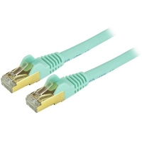 Startech.com cable de 6m cat6a ethernet aguamarina - cable de red 10gb cat6a snagless blindado rj45 poe de 100w - 10gbe con certificación ultia - cable for base de conexión, dispositivo de red, portátil, computadora de escritorio, hub, conmutador, router, servidor de impresión, panel de conexión, dispositivo compatible con poe, dispositivo voip - 10gbits - cable de conexión - apantallado - oro conector chapado - cmg - 26 awg - aqua