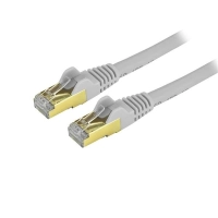 Cable 1m cat6a ethernet gris - cable de red snagless blindado 10 gigabit rj45 poe de 100w - cable de red cat6a 10gbe stp con reducción de la tensión startech