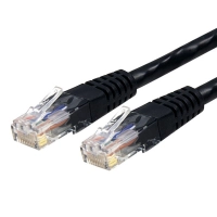 Startech.com cable negro moldeado de 4.5m cat6 rj45 utp de red gigabit ethernet - cable for dispositivo de red - 10gbits - cable de conexión - oro conector chapado - cmg - 24 awg - negro