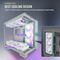 Gabinete antec (c8 white) constellation c8 blanco, e-atx, atx, m-atx, itx, sin fuente