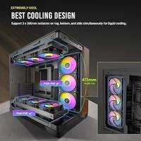 Gabinete antec (c8 wood) constellation c8 wood, e-atx, atx, m-atx, itx, s/fuente