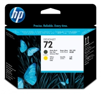 Cabezal hp 72 - c9384a, negro mate/amarillo