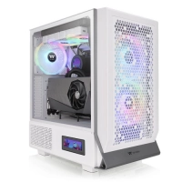 Gabinete thermaltake ceres 300 tg argb snow, ventana lateral, 3x vent. 140mm, blanco