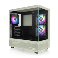 Gabinete thermaltake view 270 tg argb, mid tower, ventana lateral frontal, 3x vent, verde