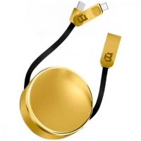 Cable blackpcs (ca-retractil)  v8c oro 1m plastico 2.1a (cagmcpr-3)