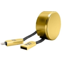 Cable blackpcs (ca-retractil) v8lightning oro 1m 2.1a (cagmlpr-3)