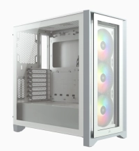 Gabinete  corsair icue 4000x rgb - semi-torre, gabinete, blanco