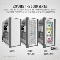 Gabinete corsair cue 5000x/ blanco /semi- torre/ atx /cristal templado/rgb /gamer cc-9011213-ww