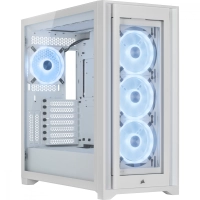Gabinete corsair icue 5000x rgb se tg, white cc-9011233-ww