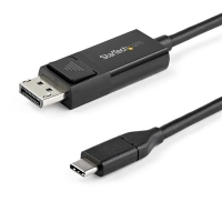 Startech.com cable de 1m usb c a displayport 1.2 de 4k a 60hz - cable adaptador de video bidireccional usb-c a dp reversible - hbr2hdr - cable for dispositivo de audiovídeo, monitor, mac, amplificador, portátil, dispositivo móvil - 32.4gbits - admite hasta3840 x 2160 - negro