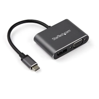 Startech.com cdp2dpvga adaptador de video multipuertos usb-c - displayport o vga - 4k 60hz - 2 en 1 - 3840 x 2160 supported - gris