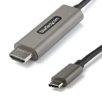 Startech.com cable usb-c a hdmi de 1m 4k 60hz con hdr10 - cable adaptador de video ultra hd usb tipo-c a hdmi 2.0b - dp 1.4 modo alt hbr3 - cable for dispositivo de audiovídeo, monitor, pantalla digital signage, tv, proyector, portátil, tableta, smartphone, macbook pro, ipad pro, macbook air, ... - 18gbits - admite hasta3840 x 2160 - gris