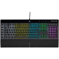 Teclado  corsair k55 rgb pro - negro, rgb