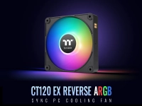 Kit 3 ventiladores thermaltake ct120 ex reverse argb sync, 120mm, negro