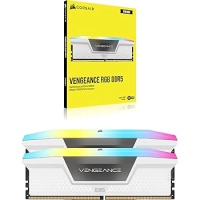 Memoria dimm ddr5 corsair (cmh64gx5m2b6000c30w) 64gb 6000mhz (2x32gb) vengeance rgb,blanco cl30-76