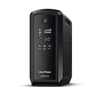 Nobreak cyberpower (cp1000pfclcd) 1000va / 600w, lcd inteligente, onda senoidal pura pfc, avr, torre, 10 × nema 5-15r, (5 respaldo y 5 supresión), 3 años de garantía en batería y equipo.