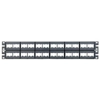 Panduit cpp48wbly - panel de parcheo modular mini-com™, 48 puertos, 2 ru, negro
