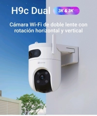 Cámara wi-fi de doble lente con rotación horizontal y vertical / ezviz / uso exterior
