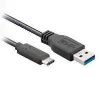 Cable usb tipo c a usb a - v 3.0, 1m, negro, 053121 brobotix