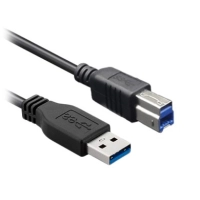 Cable usb v3.0 tipo a a tipo b brobotix 136315 - 0, 3 m, negro