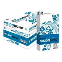 Papel visión bond tamaño oficio 75 gramaje 97 blancura caja con 10 resmas de 500 hojas cada una 17502237370395 150 paginas por minuto