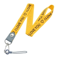 Correa para memoria usb brobotix i love u amarilla - amarillo