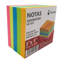 Nota adhesiva nextep 3x3 neon  c/500 hj