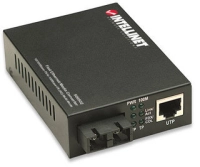 Convertidor de medios intellinet  fast ethernet - alámbrico, 2000 m, lan/enlace/poder/estado