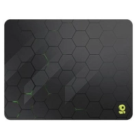 Mousepad gamer hexágono color negro y gris (31x40 centímetros)