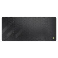 Mousepad gamer hexágono color negro y gris (90x40 centímetros)