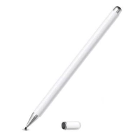 Lápiz-pluma stylus capacitiva - para tableta, celular, pantallas touch, universal, blanca, 6007174, brobotix