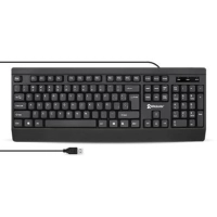 Teclado - usb, qwerty, universal, alámbrico, antiderrames, ultra silencioso, en español, negro, brobotix 6007181