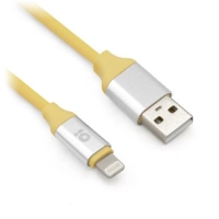 Cable lightning - pvc, 1.0 m, amarillo brobotix 651794, usb v2.0., lightning, amarillo, 1m