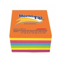 Nota adhesiva  memo tip 6590202297 - 400 hojas, neon, 2x2 inches