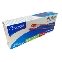 Pluma pinpoint azor 6830ro - rojo, 1 mm c/12