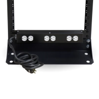 Barra para rack de 6 contactos 15 amperes 1u brobotix 810624 - negro, acero, 1u