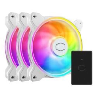 Ventilador cooler master masterfan mf120 halo 2 rgb 3in1 - 3x120mm, blanco(mfl-b2dw-213p2-r2)