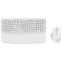 Kit teclado y mouse acteck creator ultra confort mk650 / inalambrico / membrana / ergonomico  / reposabrazos / blanco / ac-939874