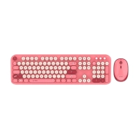 Kit acteck combo creator chic k-colors mk485 / teclado + mouse / inalambrico / rojo / ac-940207