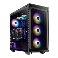 Gabinete xpg battlecruiser, cristal templado, 4xargb, color negro
