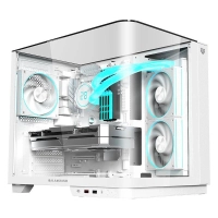 Gabinete gamer balam rush tank expert curve 6800 / media torre / atx/micro atx- mini itx / ventiladores argb / panel curvo de cristal templado / blanco / br-941587