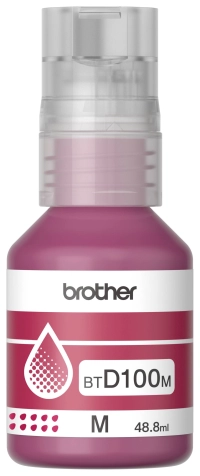 Botella de tinta brother magenta btd100m de ultra alto rendimiento de hasta 5,000 pginas compatible con dcpt230, dcpt530dw, dcpt730dw, mfct930dw