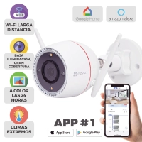 Cámara bala ip 3 megapíxel (c3tn 3mp) / wi-fi / audio de dos vías / detección de movimiento / ranura para memoria de hasta 256 gb / uso en exterior